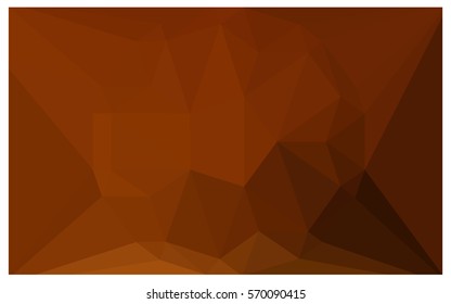 Dark Orange vector polygonal illustration, which consist of triangles with a gemstone in center. Triangular design of a huge diamond for your business. Creative geometric background of gems.
