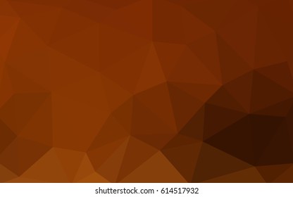 Dark Orange vector polygonal illustration, which consist of triangles. Triangular pattern for your business design. Geometric background in Origami style with gradient. 