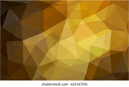 Dark Orange vector polygonal illustration, which consist of triangles. Triangular pattern for your business design. Geometric background in Origami style with gradient. 