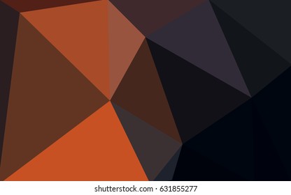Dark Orange vector polygonal illustration, which consist of triangles. Triangular pattern for your business design. Geometric background in Origami style with gradient. 