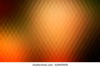 Dark Orange vector polygonal illustration consisting of rectangles. Rectangular design for your business. Creative geometric background in origami style with gradient.