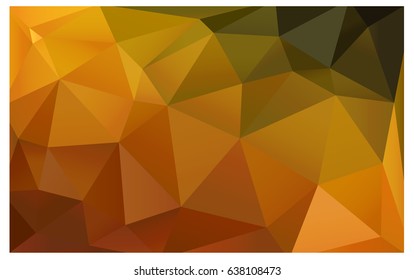 Dark Orange vector polygonal illustration, which consist of triangles. Triangular pattern for your business design. Geometric background in Origami style with gradient. 