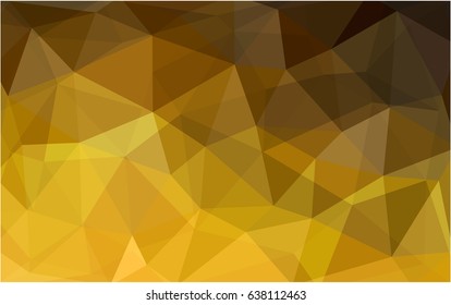 Dark Orange vector polygonal illustration, which consist of triangles. Triangular design for your business. Creative geometric background in Origami style with gradient