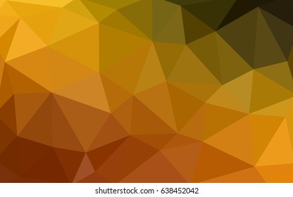 Dark Orange vector polygonal illustration, which consist of triangles. Triangular pattern for your business design. Geometric background in Origami style with gradient. 