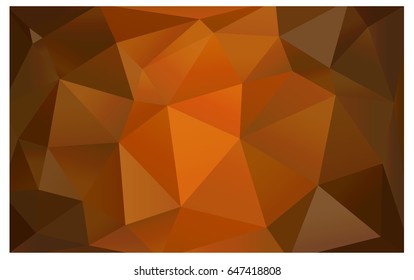 Dark Orange vector polygonal illustration, which consist of triangles. Triangular design for your business. Creative geometric background in Origami style with gradient