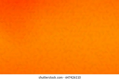 Dark Orange vector polygonal illustration, which consist of hexagons. Hexagonal pattern for your business design. Geometric background in Origami style with gradient. 