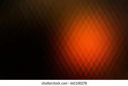 Dark Orange vector polygonal illustration consisting of rectangles. Rectangular design for your business. Creative geometric background in origami style with gradient.