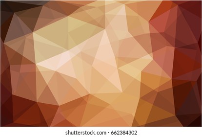 Dark Orange vector polygonal illustration, which consist of triangles. Triangular pattern for your business design. Geometric background in Origami style with gradient. 