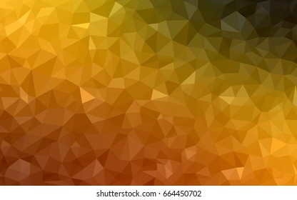 Dark Orange vector polygonal illustration, which consist of triangles. Triangular pattern for your business design. Geometric background in Origami style with gradient. 