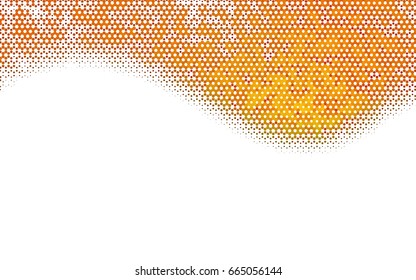 Dark Orange vector polygonal illustration, which consist of hexagons. Hexagonal design for your business. Creative geometric background in Origami style with gradient