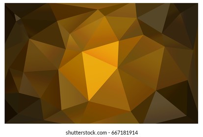 Dark Orange vector polygonal illustration, which consist of triangles. Triangular design for your business. Creative geometric background in Origami style with gradient