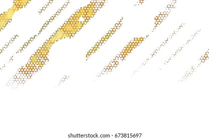 Dark Orange vector polygonal illustration, which consist of hexagons. Hexagonal design for your business. Creative geometric background in Origami style with gradient