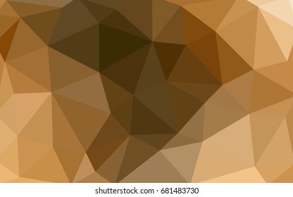 Dark Orange vector polygonal illustration, which consist of triangles. Triangular design for your business. Creative geometric background in Origami style with gradient