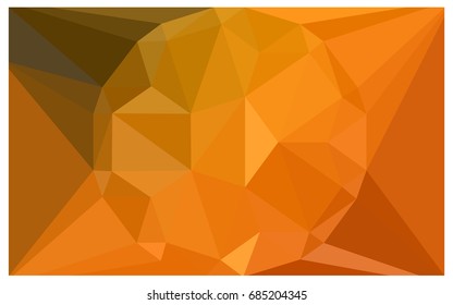 Dark Orange vector polygonal illustration, which consist of triangles with a gemstone in center. Triangular design of a huge diamond for your business. Creative geometric background of gems.