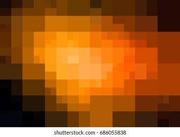 Dark Orange vector polygonal illustration, which consist of rectangles. Rectangular design for your business. Creative geometric background in Origami style with gradient