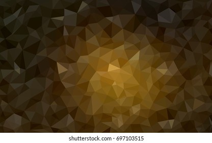Dark Orange vector polygonal illustration, which consist of triangles. Triangular pattern for your business design. Geometric background in Origami style with gradient. 