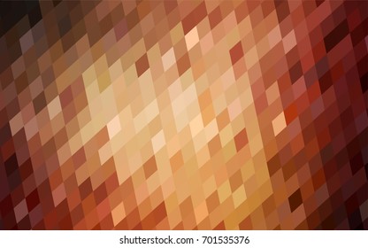 Dark Orange vector polygonal illustration consisting of rectangles. Rectangular design for your business. Creative geometric background in origami style with gradient.