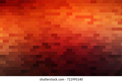 Dark Orange vector polygonal illustration, which consist of rectangles. Rectangular pattern for your business design. Geometric background in Origami style with gradient. 