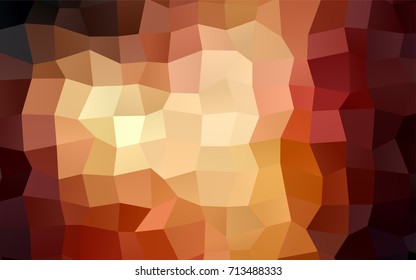 Dark Orange vector polygonal illustration consisting of rectangles. Rectangular design for your business. Creative geometric background in origami style with gradient.