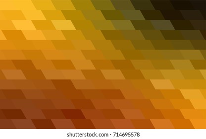 Dark Orange vector polygonal illustration, which consist of rectangles. Rectangular pattern for your business design. Geometric background in Origami style with gradient. 