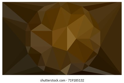 Dark Orange vector polygonal illustration, which consist of triangles with a gemstone in center. Triangular design of a huge diamond for your business. Creative geometric background of gems.