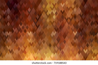Dark Orange vector polygonal illustration consisting of rectangles. Rectangular design for your business. Creative geometric background in origami style with gradient.
