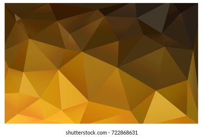 Dark Orange vector polygonal illustration, which consist of triangles. Triangular design for your business. Creative geometric background in Origami style with gradient