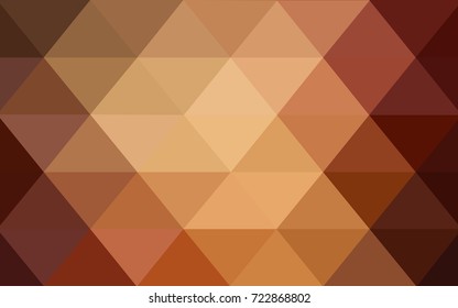 Dark Orange vector polygonal illustration, which consist of triangles. Triangular pattern for your business design. Geometric background in Origami style with gradient. 