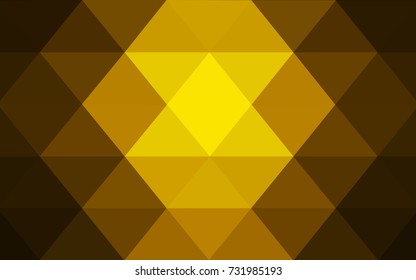 Dark Orange vector polygonal illustration, which consist of triangles. Triangular pattern for your business design. Geometric background in Origami style with gradient. 