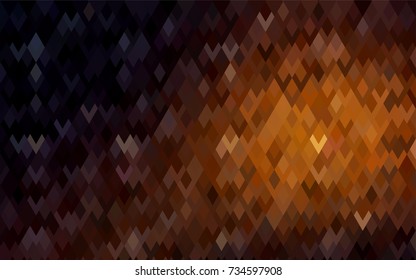Dark Orange vector polygonal illustration, which consist of rectangles. Rectangular pattern for your business design. Geometric background in Origami style with gradient. 