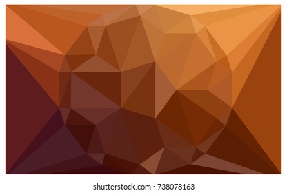 Dark Orange vector polygonal illustration, which consist of triangles with a gemstone in center. Triangular design of a huge diamond for your business. Creative geometric background of gems.
