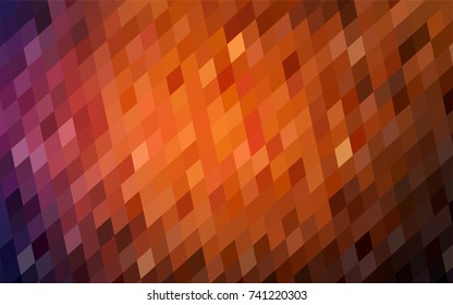 Dark Orange vector polygonal illustration, which consist of rectangles. Rectangular pattern for your business design. Geometric background in Origami style with gradient. 