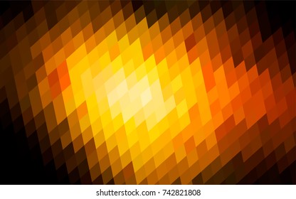 Dark Orange vector polygonal illustration consisting of rectangles. Rectangular design for your business. Creative geometric background in origami style with gradient.