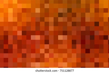 Dark Orange vector polygonal illustration consisting of rectangles. Rectangular design for your business. Creative geometric background in origami style with gradient.