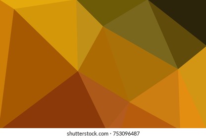 Dark Orange vector polygonal illustration, which consist of triangles. Triangular pattern for your business design. Geometric background in Origami style with gradient. 