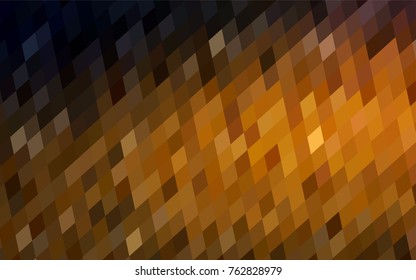 Dark Orange vector polygonal illustration, which consist of rectangles. Rectangular pattern for your business design. Geometric background in Origami style with gradient. 