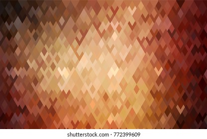 Dark Orange vector polygonal illustration consisting of rectangles. Rectangular design for your business. Creative geometric background in origami style with gradient.