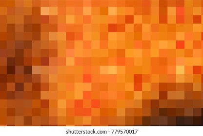 Dark Orange vector polygonal illustration consisting of rectangles. Rectangular design for your business. Creative geometric background in origami style with gradient.