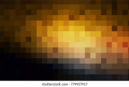 Dark Orange vector polygonal illustration, which consist of rectangles. Rectangular pattern for your business design. Geometric background in Origami style with gradient. 