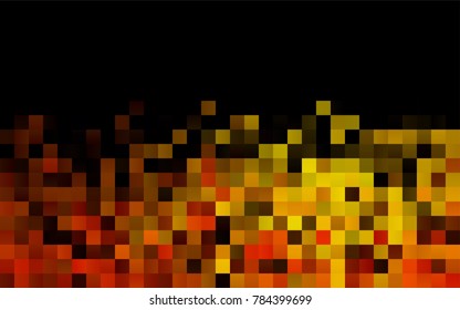 Dark Orange vector polygonal illustration, which consist of rectangles. Rectangular pattern for your business design. Geometric background in Origami style with gradient. 