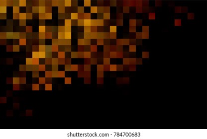 Dark Orange vector polygonal illustration, which consist of rectangles. Rectangular pattern for your business design. Geometric background in Origami style with gradient. 