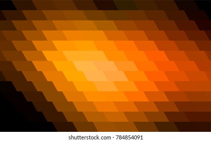 Dark Orange vector polygonal illustration consisting of rectangles. Rectangular design for your business. Creative geometric background in origami style with gradient.