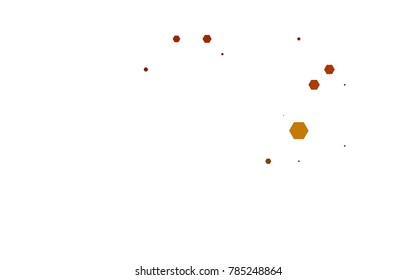 Dark Orange vector polygonal illustration, which consist of hexagons. Hexagonal pattern for your business design. Geometric background in Origami style with gradient. 