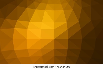 Dark Orange vector polygonal illustration, which consist of triangles. Triangular design for your business. Creative geometric background in Origami style with gradient