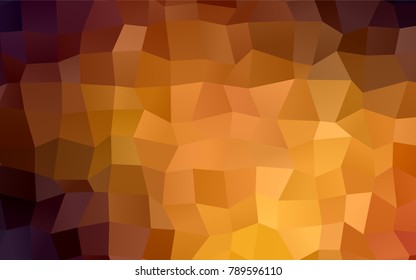 Dark Orange vector polygonal illustration consisting of rectangles. Rectangular design for your business. Creative geometric background in origami style with gradient.