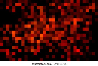 Dark Orange vector polygonal illustration, which consist of rectangles. Rectangular pattern for your business design. Geometric background in Origami style with gradient. 