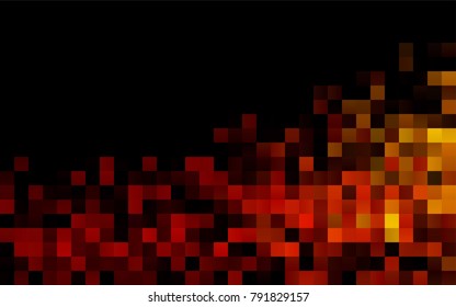Dark Orange vector polygonal illustration, which consist of rectangles. Rectangular pattern for your business design. Geometric background in Origami style with gradient. 
