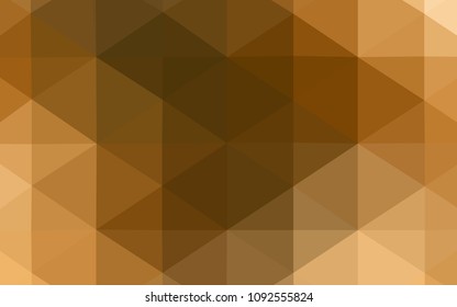 Dark Orange vector polygonal pattern. Creative illustration in halftone style with gradient. Textured pattern can be used for background.