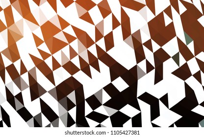 Dark Orange vector polygonal pattern. A vague abstract illustration with gradient. Brand new design for your business.