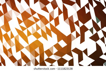 Dark Orange vector polygonal pattern. A sample with polygonal shapes. The elegant pattern can be used as part of a brand book.